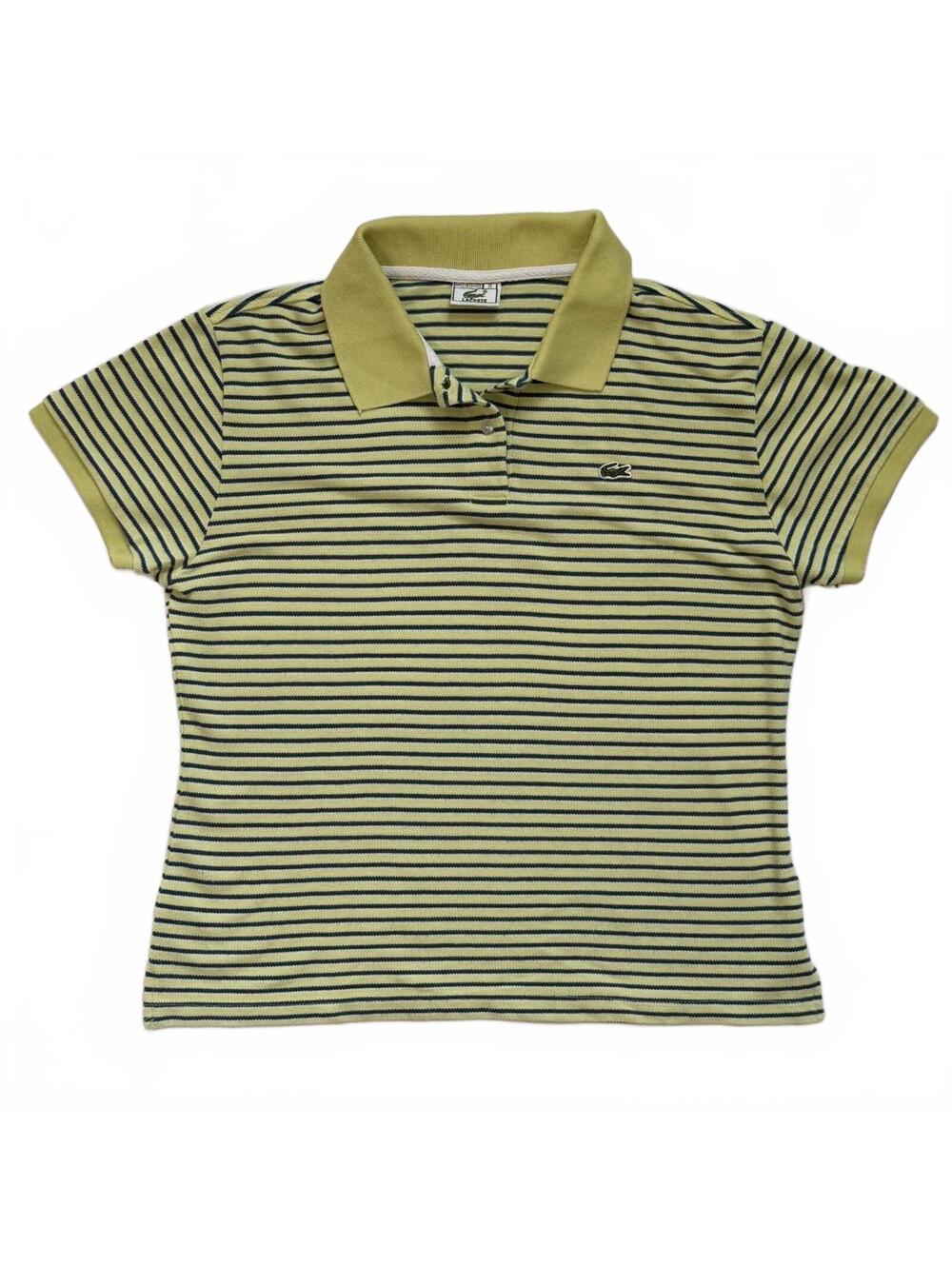 Vintage Lacoste Striped Polo Shirt Crocodile Logo Short Sleeve Youth Size 10